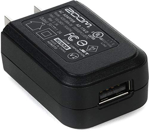 Zoom AD-17 AC Adapter, 5V USB AC Power Adapter Designed for Use with F1, F6, H1, H1n, H2n, H5, H6, L8, R8, Q2n, Q2n-4k, Q4n, Q8, U-22, U-24, and U-44