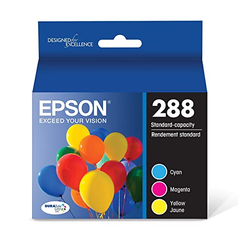 EPSON 288 DURABrite Ultra Ink Standard Capacity Color Combo Pack (T288520-S) Works with Expression XP-330, XP-430, XP-434, XP-340, XP-440, XP-446