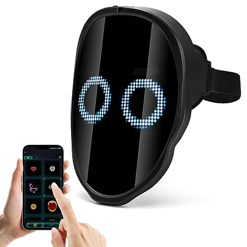 LED Mask with Bluetooth Programmable App for Birthday Gift,Led Lighted Face Transforming Mask,Boywithuke Mask for Adults Kids