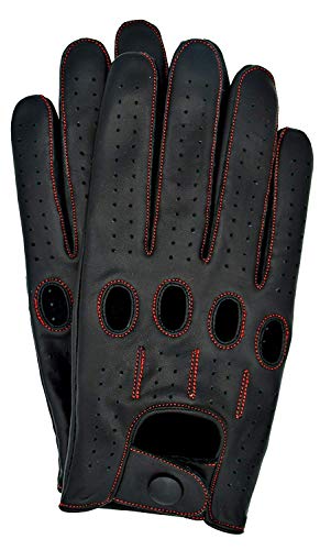 Riparo Motorsports Men's Leather Driving Gloves (Large)