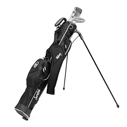 Lightweight Sunday Golf Bag with Stand - Easy to Carry, Durable Pitch n Putt Bag for Driving Range, Par 3 and Executive Courses