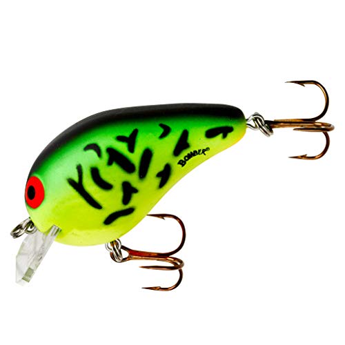 Bomber Lures Square A Crankbait Fishing Lure, Fishing Gear and Accessories, 1 5/8', 1/4 oz, Fire Tiger