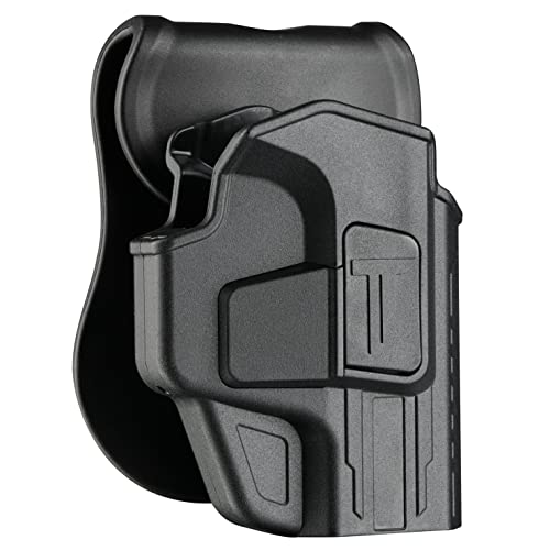 Ruger Max 9 Holster, OWB Holster for Ruger Max-9 9mm Luger - Adjustable Tension & Cant | Index Finger Released | Autolock | Outside Waistband Carry | Matte Finish - Right Handed
