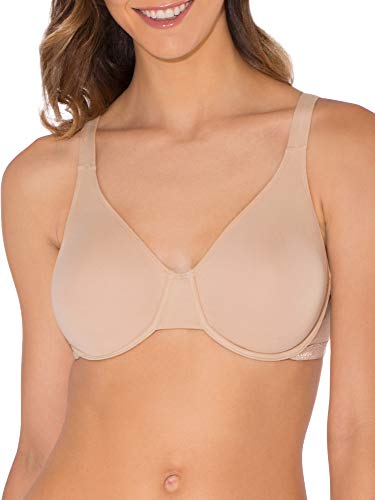 Fruit of the Loom Women's Cotton Stretch Extreme Comfort Bra, Black HUE/Sand, 38DDD