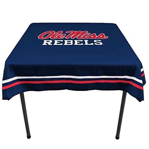 College Flags & Banners Co. Ole Miss Navy Logo Tablecloth or Table Overlay