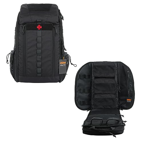 EXCELLENT ELITE SPANKER Medical Backpack Tactical Knapsack Outdoor Rucksack Camping Survival First Aid Backpack(Black)