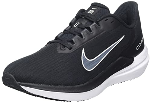 Nike Mens Air Winflo 9 Running Shoe, BLACK/WHITE-DK SMOKE GREY, 10 UK (11 US)