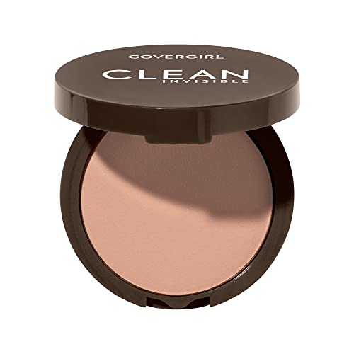 Covergirl Clean Invisible Pressed Powder, Lightweight, Breathable, Vegan Formula, Creamy Beige 150, 0.38oz