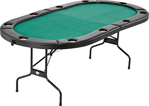 Fat Cat by GLD PRODUCTS Folding Texas Hold 'em Poker/Casino Game Table with Cushioned Rail, 10 Player