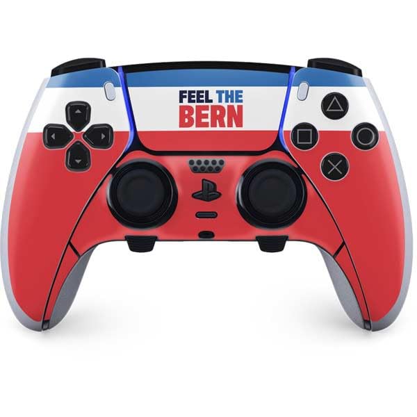 Skinit Decal Gaming Skin Compatible with PS5 DualSense Edge Pro Controller - Feel The Bern Design