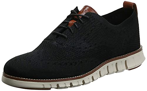 Cole Haan mens Zerogrand Stitchlite Wingtip Oxford, Black/Ivory, 12 US