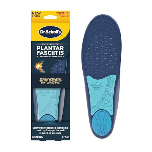Dr. Scholl’s Plantar Fasciitis Pain Relief Orthotic Insoles, Immediately Relieves Pain: Heel, Spurs, Arch Support, Distributes Foot Pressure, Trim to Fit Shoe Inserts: Women's Size 6-10, 1 Pair
