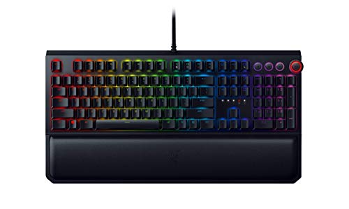 Razer BlackWidow Elite Mechanical Gaming Keyboard: Yellow Mechanical Switches - Linear & Silent - Chroma RGB Lighting - Magnetic Wrist Rest - Dedicated Media Keys & Dial - USB Passthrough