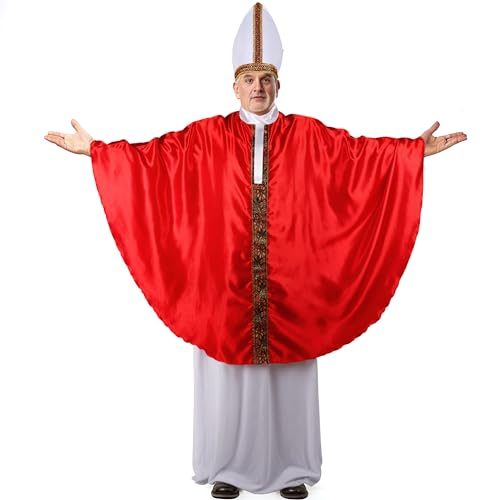 JPXH Adult Men's Pope Costume Is The Preferred Choice For Role-Playing At Halloween Parties
