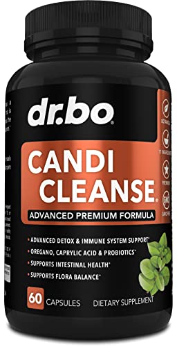 Candi Cleanse Support Supplement Pills - Anti Overgrowth Supplements for Women & Men - Extra Strength Balance Control Probiotic Complex Cleanser - Natural Oral Herbal Oregano & Caprylic Acid Capsules