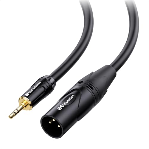 Cable Matters 3.5mm to XLR Cable 6 ft, Male to Male XLR to 1/8 Inch Cable, XLR to 3.5mm Cable, Compatible with iPhone, iPod, MP3 Player, Laptop, Voice Recorder and More - 6 Feet