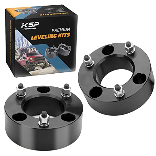 KSP 3in Level Lift Kits for F150 2004-2022,3' Front Leveling Lift Kits Compatible with Ford Expedition 03-18,Lincoln Mark LT 2005-2008, Aluminum Forged Strut Spacer Raise the Truck 3inch（Package of 2）