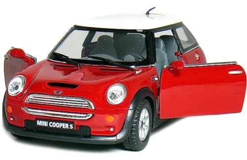 KiNSMART Mini Cooper S 5inch 1:28Scale Die Cast Metal Model Toy Cars Red