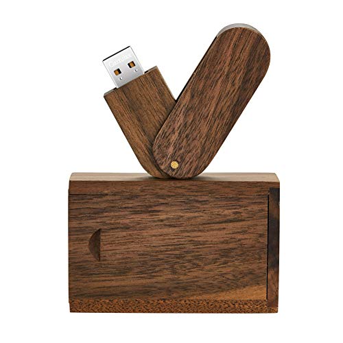 GARRULAX USB Flash Drive, Wooden 8GB / 16GB / 32GB USB2.0 USB Memory Stick Date Storage Pendrive Thumb Drive(32GB, Walnut Wood)