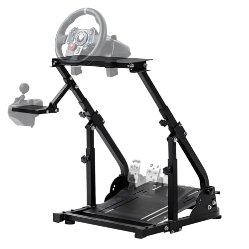 Marada Racing Wheel Stand Steering Wheel Stand Ultra-stable 4 Support Arms fit for Logitech, G25 G27 G29 G920 T300RS, Sim Racing Stand, No Steering Wheel Pedal Shifter Handbrake