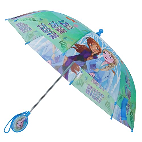 Disney Kids Umbrella, Frozen/Princess/Minnie Mouse Toddler and Little Girl Rain Wear for Ages 3-6 Umbrella, Frozen, 7-Mar US