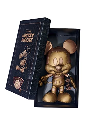 Simba 6315870313 Disney Bronze Mickey Mouse, April Edition, Amazon Exclusive, 35 cm Plush Figure in Gift Box, Special, Limited Edition Collectible, Soft Toy Suitable for Children from Birth