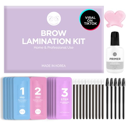 CLIONE PRIME At Home Brow Lamination Kit - DIY Eyebrow Lamination Kit Professional Eye Brow Perm Kit Instant DIY Eyebrow Lift Kit for Fuller Thicker Brows Lasts For Upto 8 Weeks