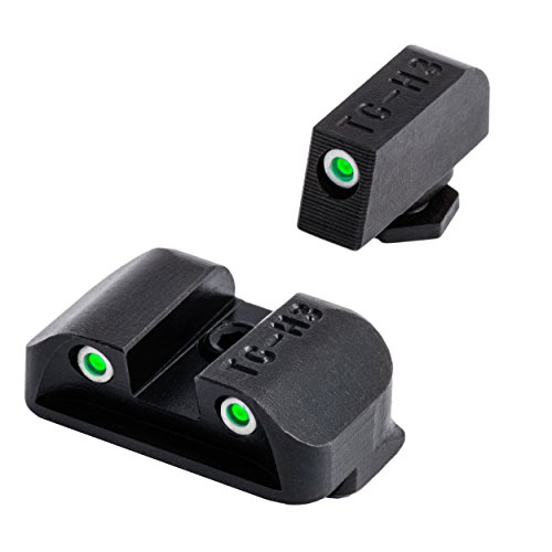 TruGlo Tritium Pro Glow in the Dark Compact Gun Hunting Glock Pistol Sight with Maximum Bright Sights for Glock Sidearm 17, 19, 22, 23, 24, 26, and 27