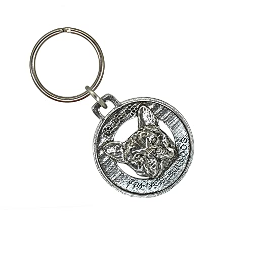 Creative Pewter Designs French Bulldog Keychain D082KC