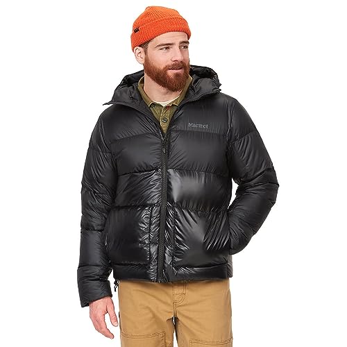 MARMOT Men’s Guides Hoody Jacket | Down-Insulated, Water-Resistant, Lightweight, New Black, Large