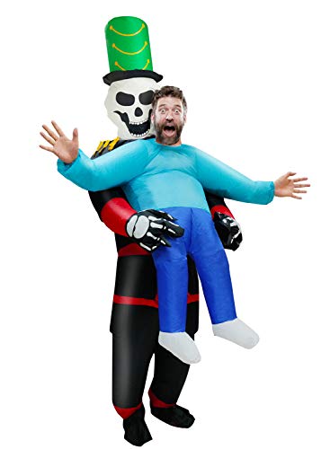 Camlinbo Halloween Inflatable Costume Men Adult Reapers Rider Scary Halloween Costume Blow Up Party