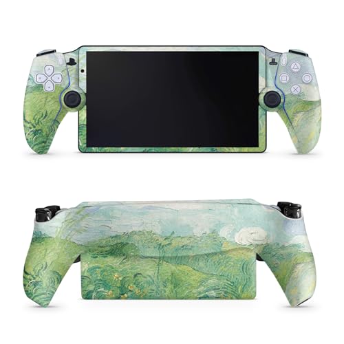 Glossy Glitter Gaming Skin Compatible with PS5 Portal Remote Player - Green Wheat Fields - Premium 3M Vinyl Protective Wrap Decal Cover - Easy to Apply | Crafted in The USA by MightySkins