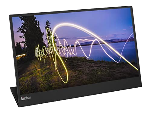 Lenovo ThinkVision M15 15.6' Full HD WLED LCD Monitor - 16:9 - Raven Black