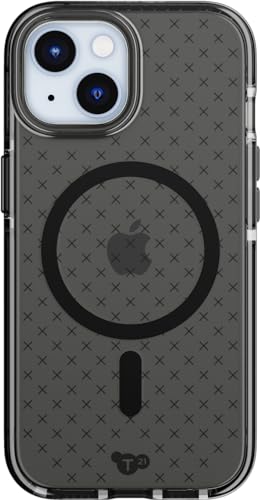 Tech21 Evo Check case for iPhone 15 - Compatible with MagSafe - Impact Protection Case - Smokey/Black