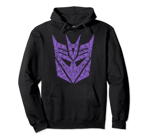 Transformers Decepticons Purple Icon Filled Logo Pullover Hoodie