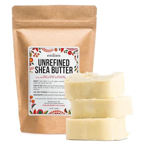 100% Pure African Shea Butter, 16 oz - For Moisturizing Dry Skin, DIY Body Butters