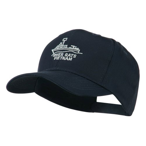 e4Hats.com River Rats Vietnam with Riverboat Embroidered Cap - Navy OSFM