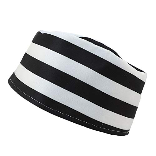 Novelty Giant Prisoner Striped Costume Hat White, Black