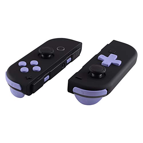 Light Violet D-pad ABXY Keys SR SL L R ZR ZL Trigger Buttons Springs, Replacement Full Set Buttons Fix Kits for Nintendo Switch & Switch Oled Joycon (Dpad ONLY Fits for eXtremeRate Joycon D-pad Shell)