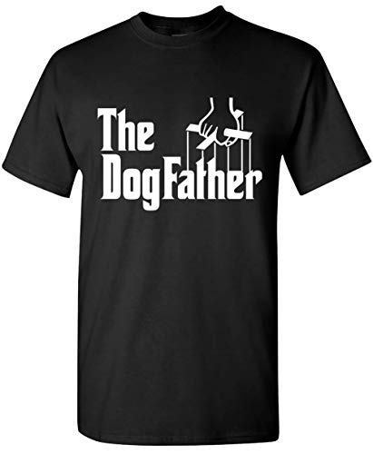 Silk Road Tees The Dogfather T-Shirt Pet Lover Dog Owner Tee Fathers Day Shirt Large Black