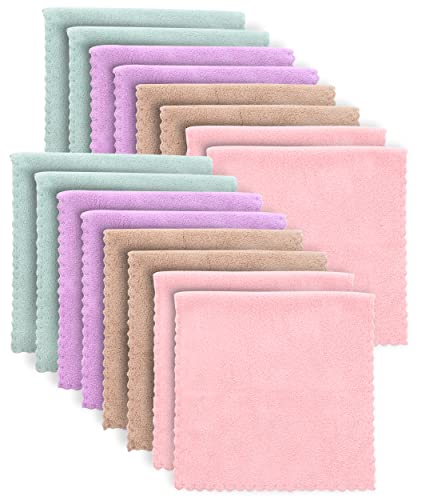 Super Soft Burp Cloths 16 Pack - Thick - Extra Absorbent - Perfect Size Large 20 X 10 Inch - Light and Easy to Carry - Milk Spit Up Rags - Burpy Cloths for Unisex, Boy, Girl, Newborn - Multicolored