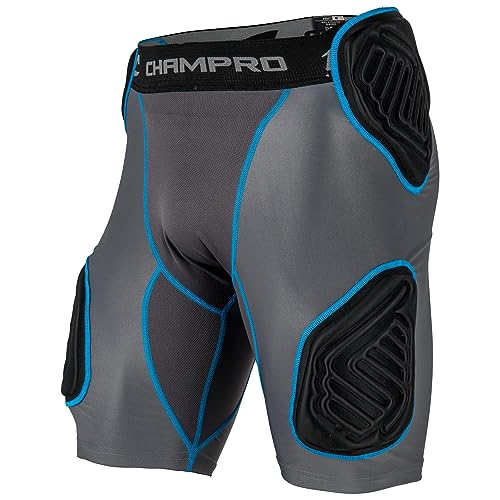 CHAMPRO Bull Rush 5-Pad Girdle , Black, Large