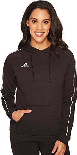 adidas Women's Core 18 Hoodie, Black/White, Small