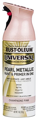 Rust-Oleum 301537 Universal All Surface Pearl Metallic Spray Paint, 11 oz, Champagne Pink