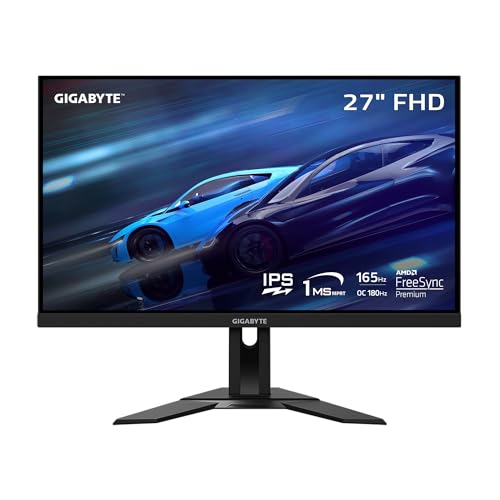 GIGABYTE G27F 2 - 27' 165Hz 1080P Gaming Monitor, 1920 x 1080 SS IPS Display, 1ms (MPRT) Response Time, 95% DCI-P3, 1x Display Port 1.2, 2x HDMI 2.0/ USB 3.2 ,Black