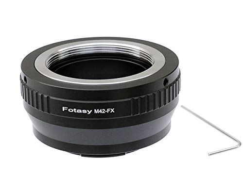 Fotasy Adjustable M42 Lens to Fuji X Adapter, 42mm Screw Mount Lens to X Mount Adapter Compatible with Fujifilm X-Mount X-Pro1 X-Pro2 X-E1 X-E2 X-E3 X-A5 X-M1 X-T1 X-T2 X-T3 X-T10 X-T20 X-T30 X-H1