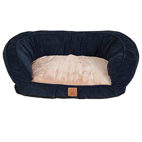 Precision Pet 7077036 Chevron Gusset Couch Daydreamer, Navy, 32 x 25