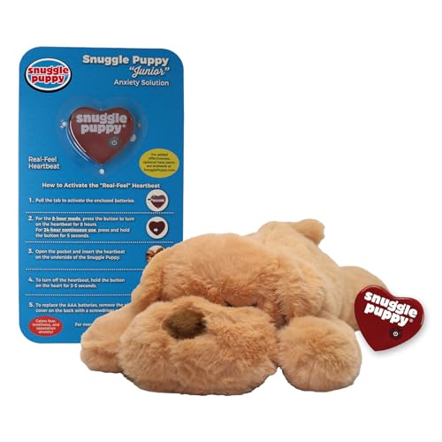 SmartPetLove Original Junior - Heartbeat Behavioral Aid Puppy Toy - Puppy Heartbeat Toy Sleep Aid (Biscuit)