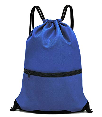 HOLYLUCK Men & Women Sport Gym Sack Drawstring Backpack Bag - Blue
