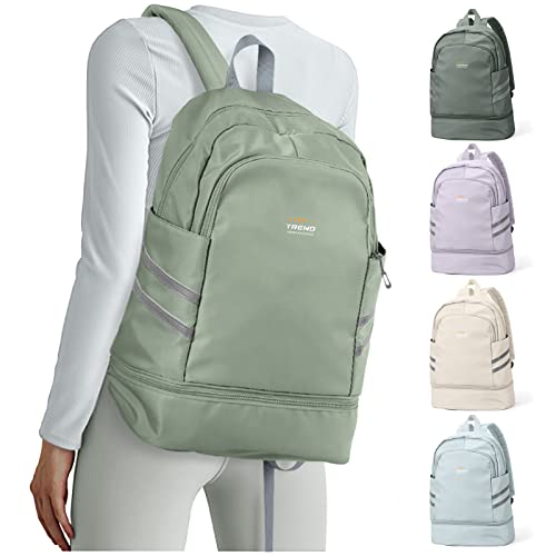 coofay Gym Backpack For Women Waterproof Backpack With Shoe Compartment Lightweight Travel Backpack Sports Backpack Large Gym Bag